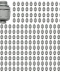 Kickass Built Tough 1/2 Inch Straight Conduit Connectors Grey Nylon 6 Fittings Liquid Tight kit, 200 pieces displayed in a grid.