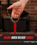 Magnetic Pickup Tool With 25lb Pull 27.5 Inch Reach Quick Release Handle in workshop setting
