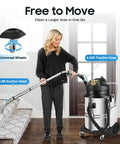 User operating Badass Commercial Carpet Cleaner 60L 3 In 1 Industrial Steam Vacuum For Hotels Office Workhorse with flexible hose.