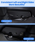 Driver and passenger side Heavy Duty Sun Visor Repair Kit For Jeep Wrangler JL JLU 2018 2023 And Gladiator JT 2020 2023 Aluminum Alloy Full Size Visor Mounting Clips Replacement With One Piece Design For Seamless Factory Look in black, installed view.