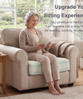 Premium Six Inch Sofa Cushion Insert With High Density Four Layer Memory Foam Couch Replacement Pad enhancing comfort for reading.