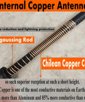 Nissan Rogue 2009 To 2017 7 Inch Rubber Antenna Mast Replacement with copper coil detail and rubber cover