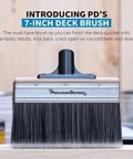 Large 7 Inch Deck Stain Brush With Extra Thick Bristles For Thorough Staining Of Wood And Fences Includes Threaded Extension Pole