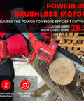 2 In 1 Brushless Cordless Mini Chainsaw With Auto Oil 8 Inch Cutting Tree Trimming Wood Battery Powered