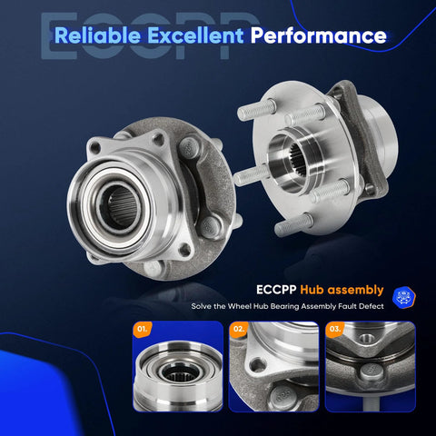 Front Wheel Hub Bearing Assembly Replacement For Toyota Prius 2004 2009 5 Lug Aluminum Alloy With Waterborne Anti Corrosive Coatings
