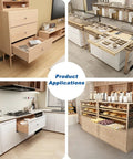 Undermount Drawer Slide 22 Inch, True Bottom Mount, Heavy Duty Concealed Hardware With Soft Close, Quiet Self Close, Designed For Drawers Without Side Panels, Durable Construction, Smooth Glide For Kitchen Cabinets installed in drawers and displays