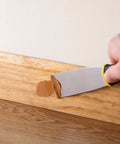 Applying Golden Oak Wood Putty Filler for Quick Scratch And Nail Hole Repair Non Hardening Stain Matched DIY touch up.