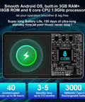All In One Portable MP3 Player With Bluetooth And WiFi, 144GB Storage, 4 Inch Full Color Touch Screen, Android Media Player showing circuitry and battery features