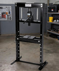 12 Ton Hydraulic Shop Press With Movable Plates And Adjustable Height H Frame For Garage Floor Use Tough As Nails Heavy Duty Auto Repair Metal Bending And Straightening Overload Protection Black