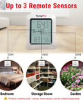 Wireless Outdoor Thermometer With Humidity Gauge And Digital Hygrometer, 500 Ft Range showing remote sensor use