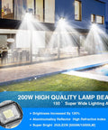 Powerful 200W Solar Flood Light For Outdoor Use With IP65 Waterproof Build Built Tough Dusk To Dawn LED Motion Sensor