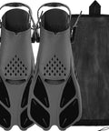 Open Heel Snorkel Fins With Adjustable Buckles For Easy On Off Travel Size Short Flippers For Snorkeling Swimming And Scuba Diving