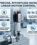Tiny Yet Mighty 12V Micro Linear Actuator With 30mm Stroke, 4mm Per Second Travel Speed And 150N Thrust in industrial setting