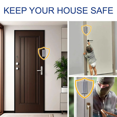 Two Pack Front Door Reinforcement Lock Kit With Upgraded Latch That Withstands 800 Pounds Of Force installed on various doors