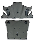 Built Tough Rear Skid Plates For Tesla Model Y Featuring Hydroformed Aluminum Guard With Urethane Padding That Squashes Road Buzz And Shields Your Axles From Debris Straight Bolt Up 2020 Plus Crossovers, showing both sides of the plate.