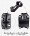 Lightweight 31.8mm Bike Stem 90mm, 0 To 45 Degree Adjustable Riser For BMX MTB Road Mountain Bikes, steel screws detail