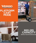 AS7B Heavy Duty Aluminum Hand Truck 2 In 1 Convertible Dolly with 800 lb capacity being used in platform cart mode