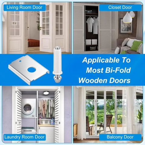 Rugged 24 Piece Bifold Door Repair Kit for One And Three Eighths Inch Wood Doors applicable for living, closet doors