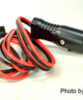 Beefy 6-Foot Heavy Duty Cigarette Lighter Power Cord With 3-Pin Socket For CB Ham Radios, 16 Gauge Wire, Includes 4 Amp Fuse in red