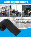 Carpet Cord Cover Cable Protector for Commercial Office Carpet 29.53 Ft Black shown in office setting for cable management.