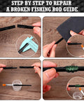 DIY Fishing Rod Repair Kit With Winding Machine And Adjustable Rack Including Epoxy Resin Adhesives, Wrapping Thread, Brushes for Rod Repair