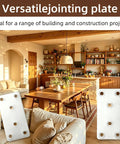 40 Pieces Stainless Steel Flat Mending Plates For Furniture Repair And Reinforcement Three And One Eighth By One Point Six Inch Heavy Duty Straight Braces For Cabinets Bookshelves And Wooden Fixes Silver Built To Last in a cozy living room.