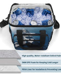 Portable Soft Cooler Bag For Camping And Beach Trips Leakproof Insulated Ice Chest With 22L Capacity, yacht sailboat print, ice-filled interior