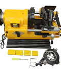 Heavy Lifter Electric Pipe Threader Machine Durable Alloy Steel Cutters Through Head Oiling System with accessories including die head.