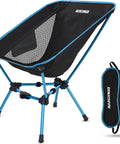 Ultra Lightweight Folding Camping Chair For Outdoor Adventures And Travel, Portable, Compact, Sky Blue, with Carry Bag