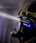 Vantage 140 Lumen Hands Free Helmet Light With Rear Safety LED For Secure Helmet Mounting Ideal For Fire Industrial And Jobsite Work