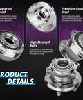 Front Wheel Bearing And CV Axle Front Replacement For Dodge Magnum Charger Challenger And Chrysler 300 AWD Models Compatible With 2005 2006 2007 2008 2009 2010 2011 2012 2013 2014 2015 2016 2017 2018 2019 2020 Durable OEM Grade Auto Parts Kit details with dustproof finish and high-strength bolts