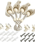 Universal Roller Shade Hardware Kit for Exterior Sun Shades Replacement End Cap Bungee Parts 2 Pack Beige with screws and anchors