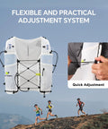 Ultralight Running Hydration Vest With Two 500ml TPU Soft Flasks, Unisex Water Backpack shown with adjustable straps.