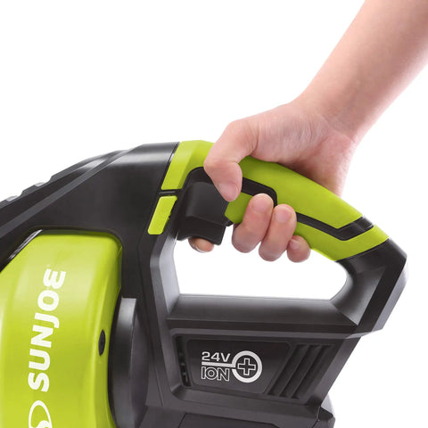 Hand holding the Cordless Automatic Drain Auger With Ionmax Power Core Tool No Battery Or Charger Lightweight 7.6 Lbs