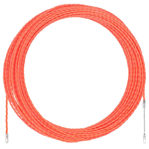 128 Ft Fish Tape Wire Puller For Wall And Ceiling Wiring With Fastener. Durable polyester fiber rope, lightweight and flexible.
