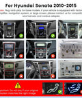 Diagram showing compatibility of Awesome Android 15 Car Stereo For Hyundai Sonata 2010-2015 with original dashboard configurations.