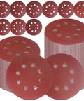 155 Piece 5 Inch 8 Hole Sanding Disc Set Pro Grade for random orbital sander with adhesive hook and loop sandpaper
