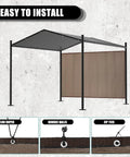 Twin Pack 90 Percent Sun Shade Cloth With Grommets Ten By Six Point Six Feet For Pergola Shade Patio Privacy UV Block Mocha Canopy installation details