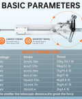 DIY Reciprocating Linear Actuator 24V With Adjustable Telescopic Stroke And Speed Controller For Maker Projects specifications diagram