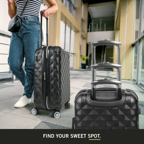 Luggage: Kenneth Cole REACTION Diamond Tower 28-inch expandable black hardside spinner with 8 wheels