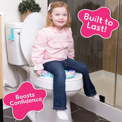 Toddler Potty Training Seat With Boss Level Comfort And Super Solid Handles Non Slip Bathroom Toilet Guard For Young Kids Quick Rinse Design Makes Little Steps Smooth Sailing