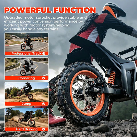 Beefed-Up Motor Sprocket For Tuttio Soleil01 Electric Dirt Bike, Steel Drive Sprocket Replacement Part For Chain Drive Motor System, Improves Power Transfer And Safety On Tutto Tutti Models