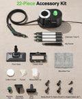 22-piece accessory kit for Heavy Duty TaskStar Steam Cleaner With High Pressure For Cleaning Floors And Greasy Grills.