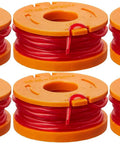 Replacement Spool And DNA2 Double Helix Line For String Trimmers 6 Pack 60 Feet Total Pre-Wound And Ready To Go 10 Feet Per Spool