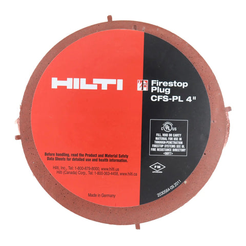 Firestop Plug Case Of 6 4 Inch CFS PL Fire Protection Plugs For Openings Durable And Easy To Install Red Color New In Package