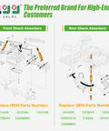 Diagram of Smooth Ride Front And Rear Golf Cart Shock Absorber Kit For Club Car DS Electric 1981 Up And Gas 1997 Up