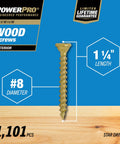 Exterior Wood Deck Screws Heavy Duty Bronze Eight Gauge One And One Quarter Inch Self Starting Tip With T25 Star Bit Included