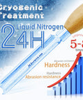1 Inch Cryo Treated M2 HSS Roughing Gouge For Woodturning showing liquid nitrogen treatment benefits and durability