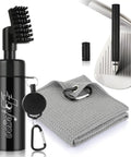 All-In-One Golf Club Cleaner Kit With Water Brush, Groove Sharpener, And Microfiber Towel on white background