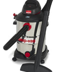 12 Gallon Stainless Steel Wet Dry Vacuum With 5.5 Peak HP Power For Garage, Workshop And Basement Cleanup, Built Tough With SVX2 Motor